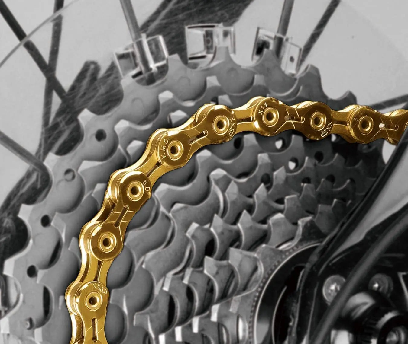 KMC 11-Speed Gold Chain X11SL (Super Light) w Hollow Pins + Plates