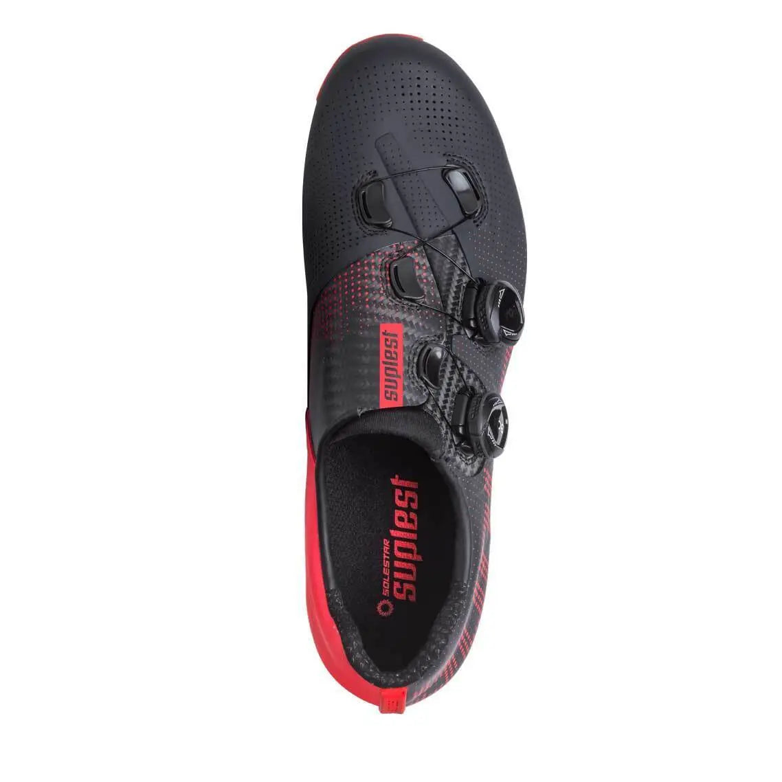 Suplest Edge+ Pro Road Carbon Cycling Shoes - Anthracite/Radiant Red
