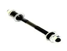 AXLE - Rear, 3/8" x 26T x 180mm, Cr-Mo, With Cone & Nut