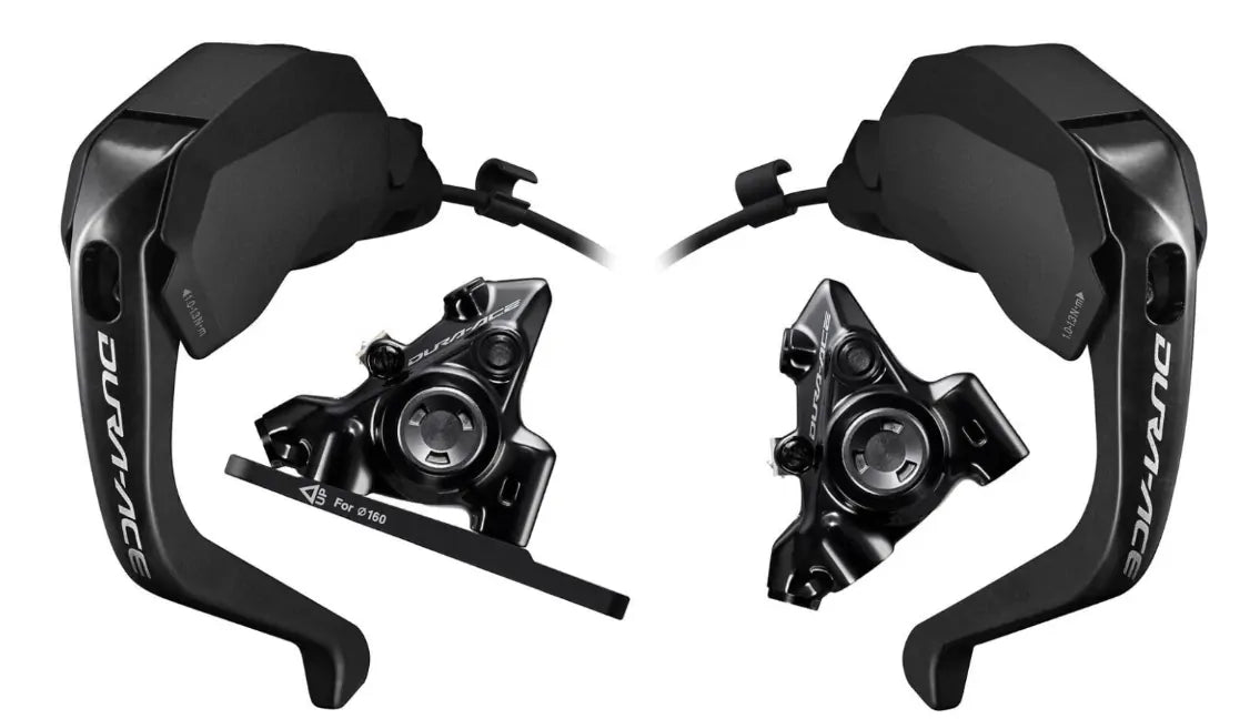 Shimano Dura-Ace TT/Triathlon ST-R9180 Shift Levers w/ BR-R9270 Disc Brake Calipers