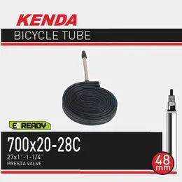 Kenda Bicycle Tube 700 x 20-28C (27x1" - 1-1/4") Presta Valve 80mm Kenda