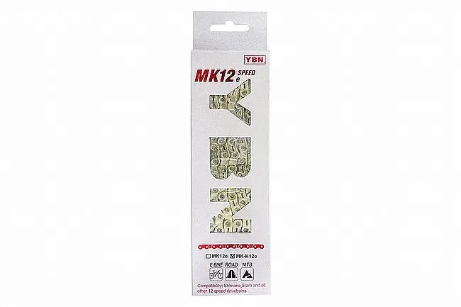 YBN MK12e 12 Speed Chain - 136L - Flat Top + T-Type Compatible