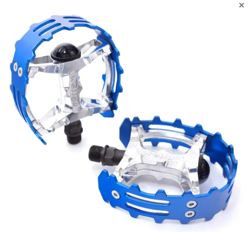 Wellgo XC-II Bear Trap Alloy BMX Pedals - 1/2" Cromoly Axle