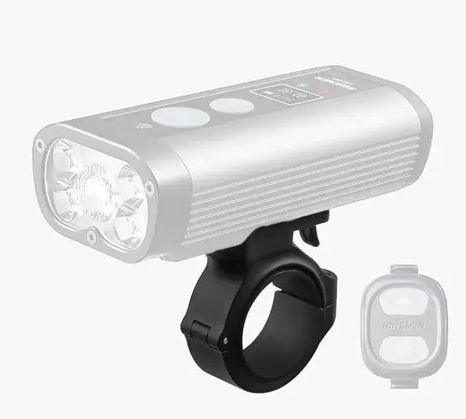 Ravemen Front Light Bike Mount - PR2400 Handlebar Mount (Fits 31.8mm & 35mm) - ABM08 Ravemen