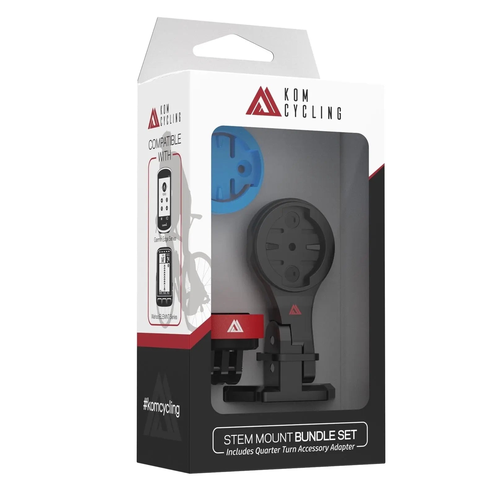 KOM Stem Mount w/Quick Release GoPro (Compatible w Garmin & Wahoo) KOM Cycling