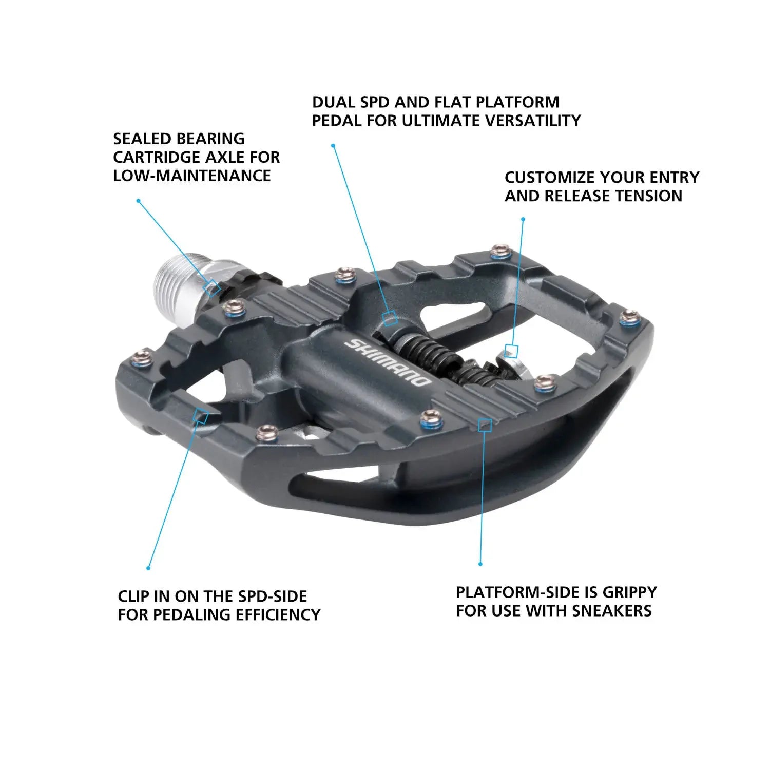 Shimano PD-EH500 SPD Pedals Explorer Flat Side / SPD Side