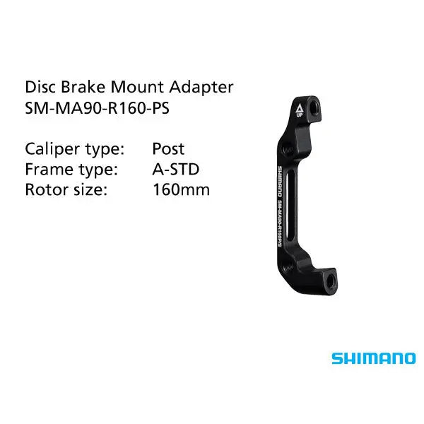 Shimano SM-MA90-R160-PS ADAPTER 160mm CALIPER: POST Mount: A-STD REAR Shimano