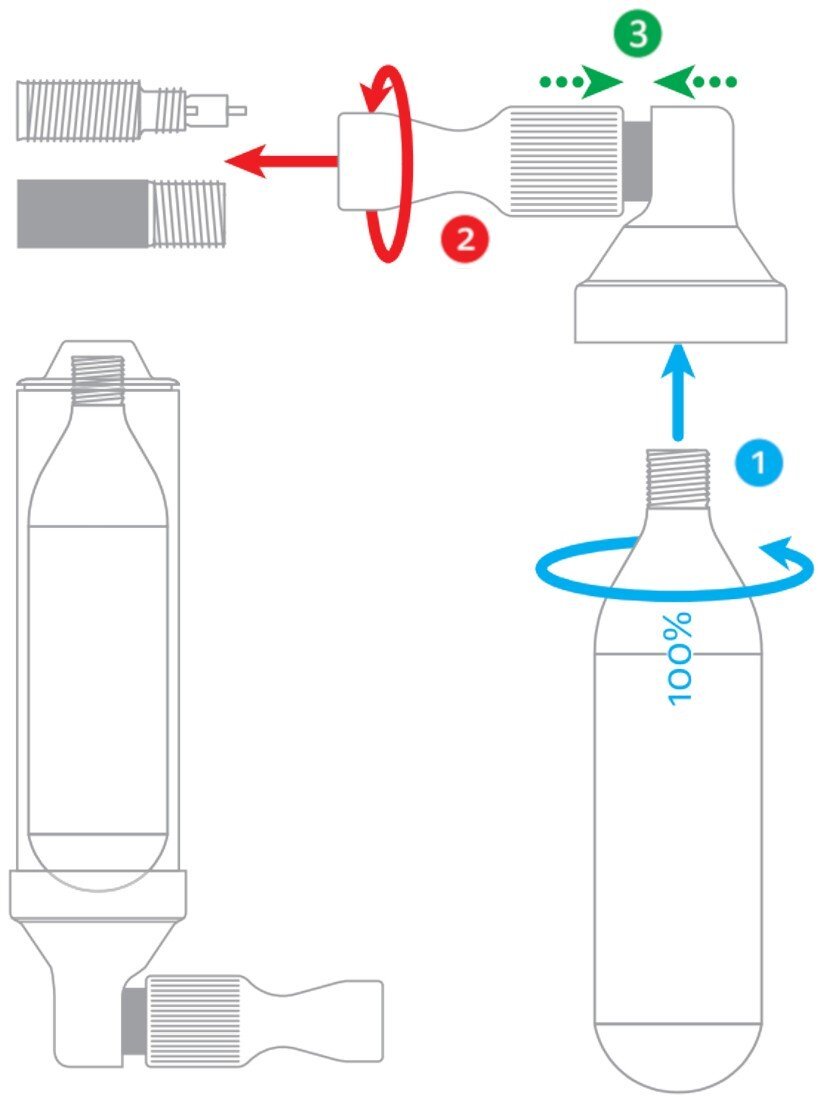 Lezyne Trigger Drive CO2 Inflator w/ anti-freeze jacket