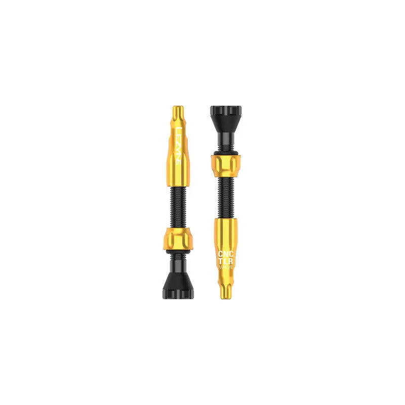 Lezyne CNC TLR (Tubeless) Valve Pair Set w Aluminium Stem Nut & Valve Wrench Cap Lezyne