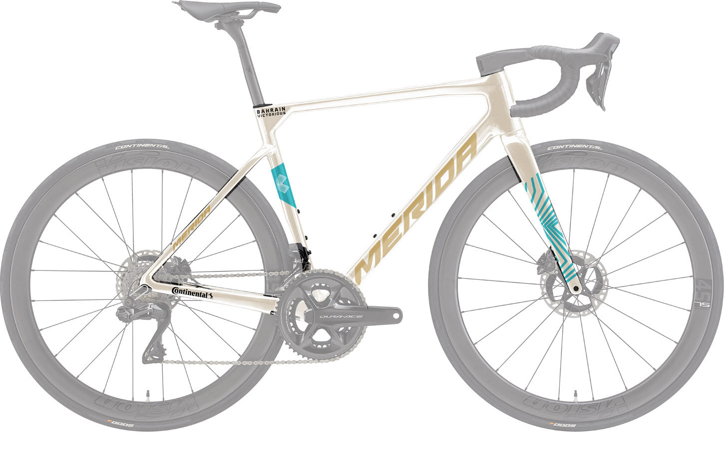 2024 Merida Scultura Team Frameset - TDF Pearl White/Gold