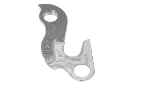 META CNC DERAILLEUR HANGER - Model 7, Material 6061 T651 Aviation Aluminium, CNC Machined, Silver, Gary Fisher, Klein, TREK, etc