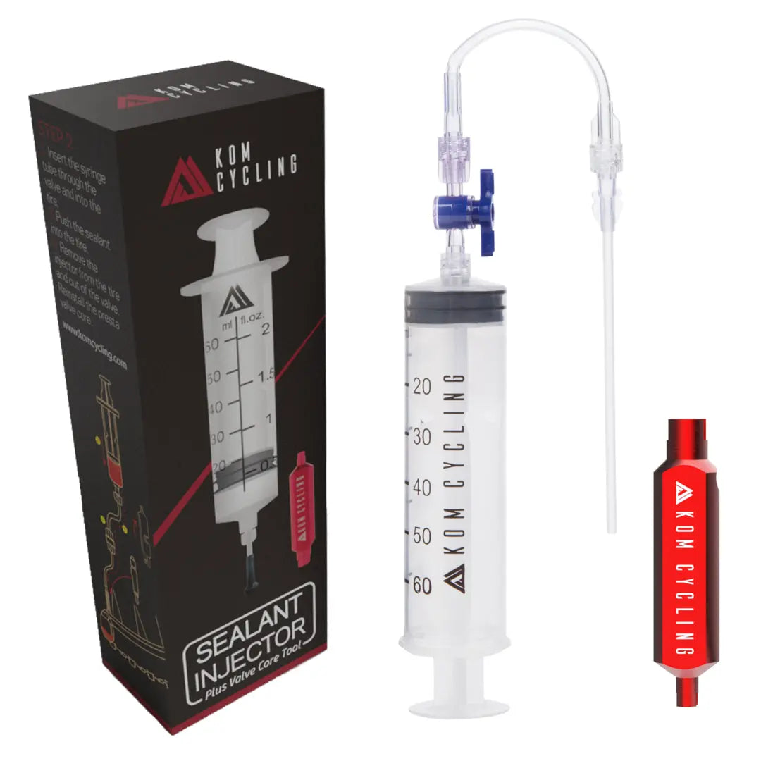 Kom Cycling Tubeless Sealant Injector Plus Valve Core Tool KOM Cycling