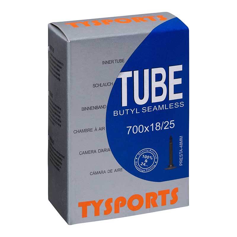 TY Sports 700 x 18-25c Presta Valve Road Tube
