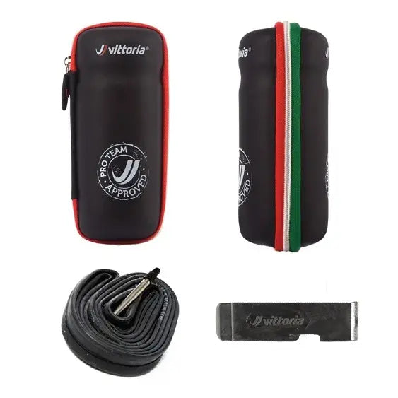 Vittoria Zip Cage Storage Bag w Bonus Tyre Lever + Tube
