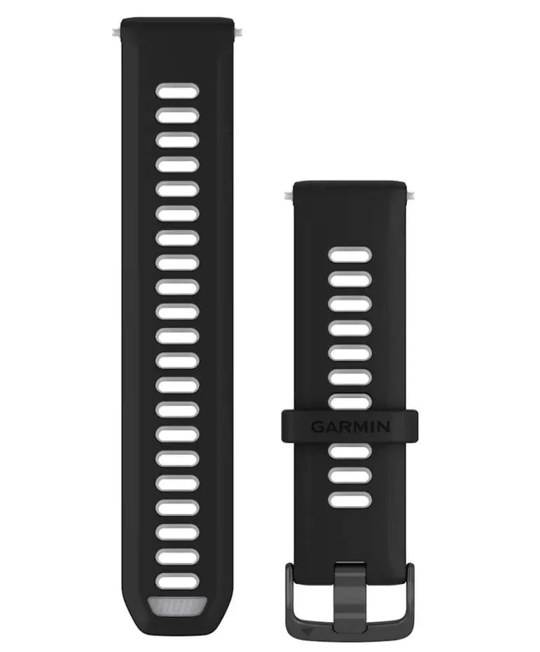 Garmin Forerunner® Watch Bands (22 mm) - Black/Translucent Whitestone Silicone