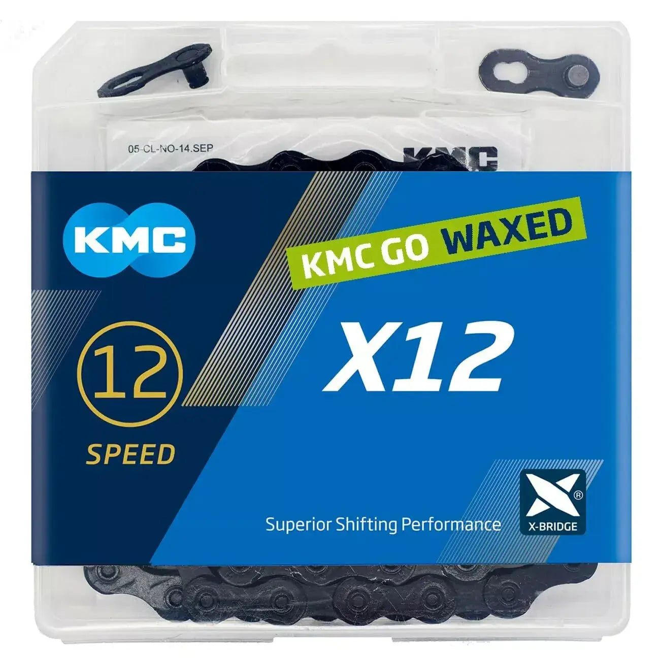 KMC X12 Waxed Chain 126 Links - Black KMC