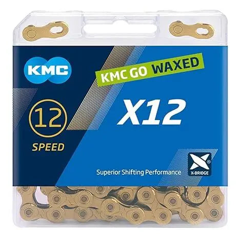 KMC X12 Waxed Chain 126 Links - Gold KMC