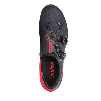 Suplest Edge+ Pro Road Carbon Cycling Shoes - Anthracite/Radiant Red