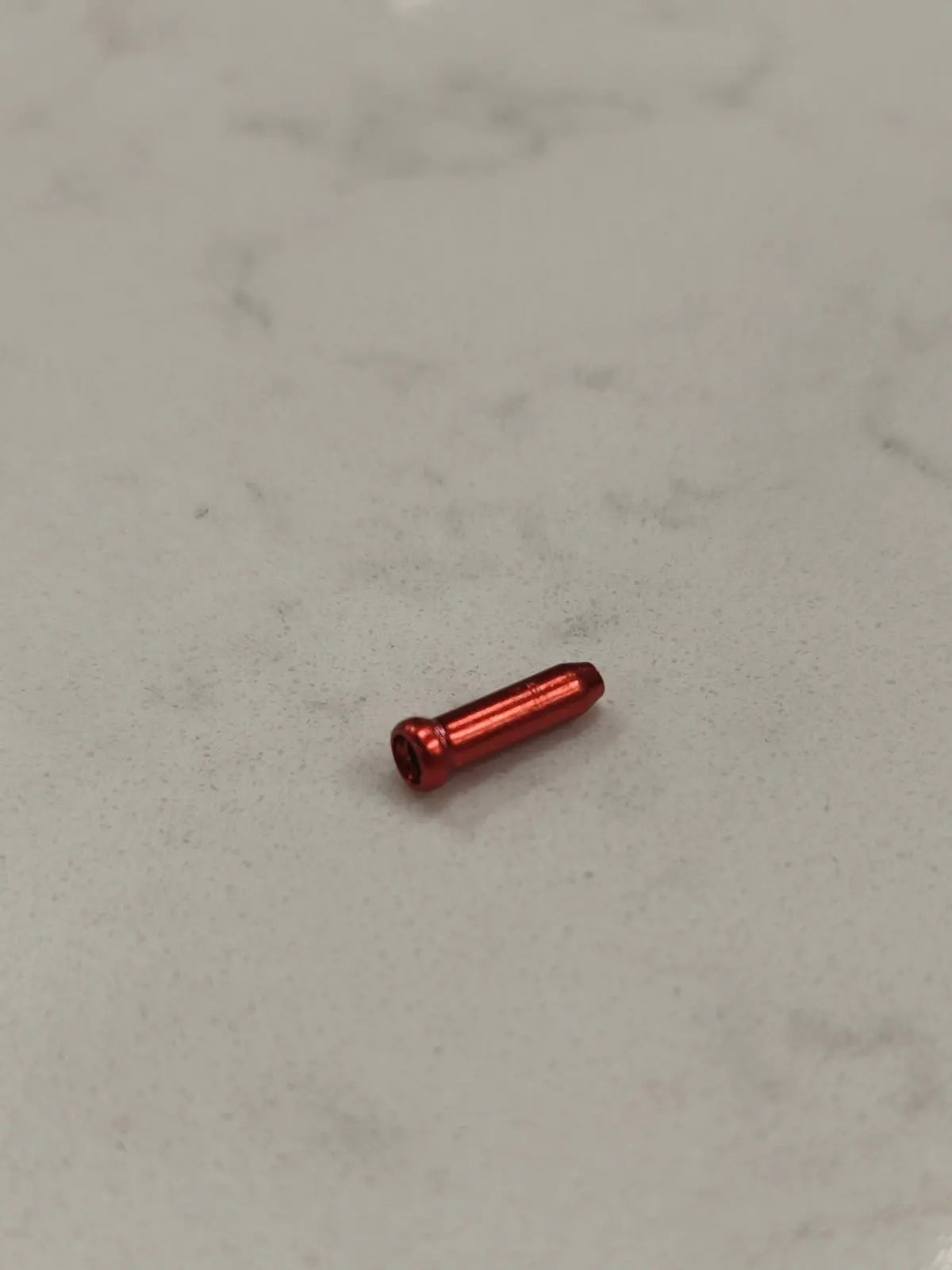 Red Alloy End Cap for Gear Cable (2.3mm Inside Diameter) - EACH