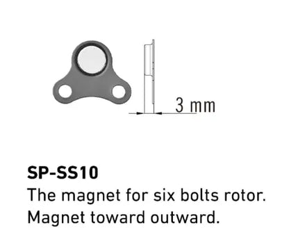Tektro Magnetic eBike Speed Sensor SP-SS10 (For 6 Bolt Rotor) Outward Facing