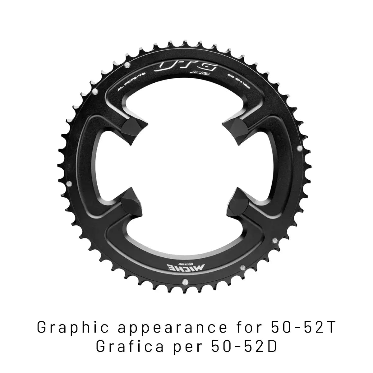 Miche Ingranaggio 12 Speed Road Chainring UTG R92 Black w Bolts Miche