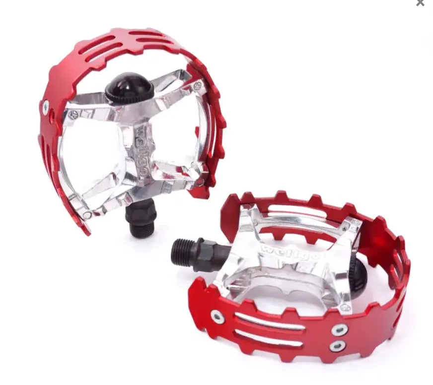Wellgo XC-II Bear Trap Alloy BMX Pedals - 1/2" Cromoly Axle