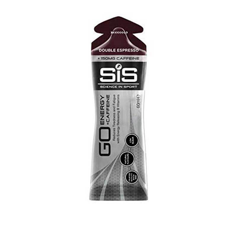 Science In Sport (SIS) GO Energy Gel+ Caffeine (6 x 60ml) [Flavour: Double Espresso]