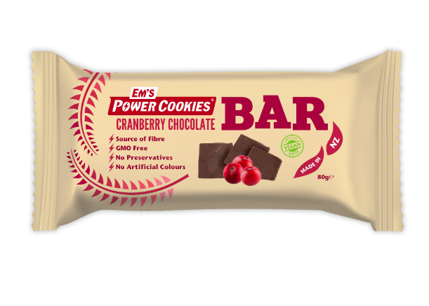 Em's Power Cookies - Energy Bar [Flavour: Cranberry Chocolate] (80g)