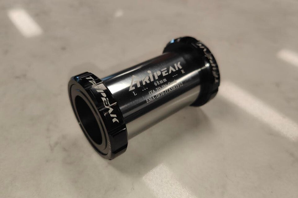 Tripeak Ceramic Specialist Bottom Bracket Italian to BB386 Steel Bearing Black
