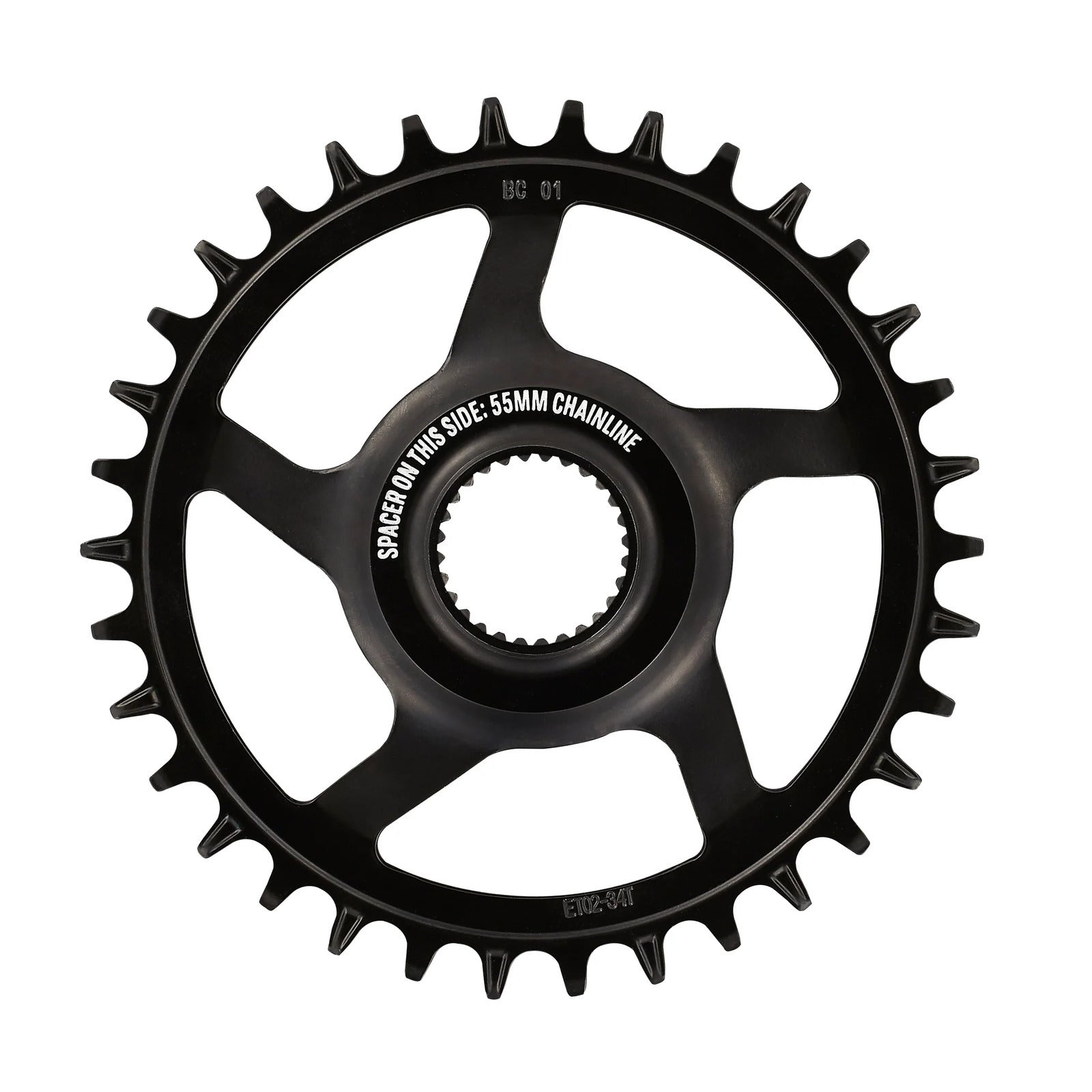 e*thirteen Helix Core e*spec | Chainring | 34T | Bosch SX / Gen4 CX | steel | 53/55mm Chainline | 15.5mm / 13.5mm Offset | Black (CR5ESA-100) (CTN10)