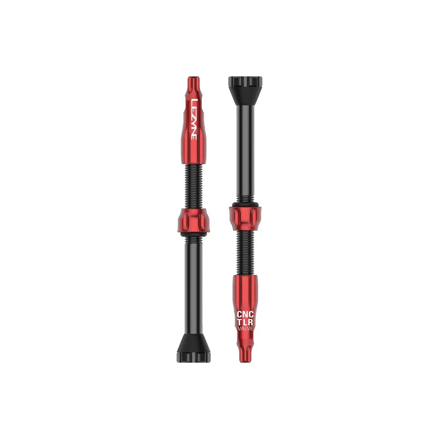 Lezyne CNC TLR (Tubeless) Valve Pair Set w Aluminium Stem Nut & Valve Wrench Cap