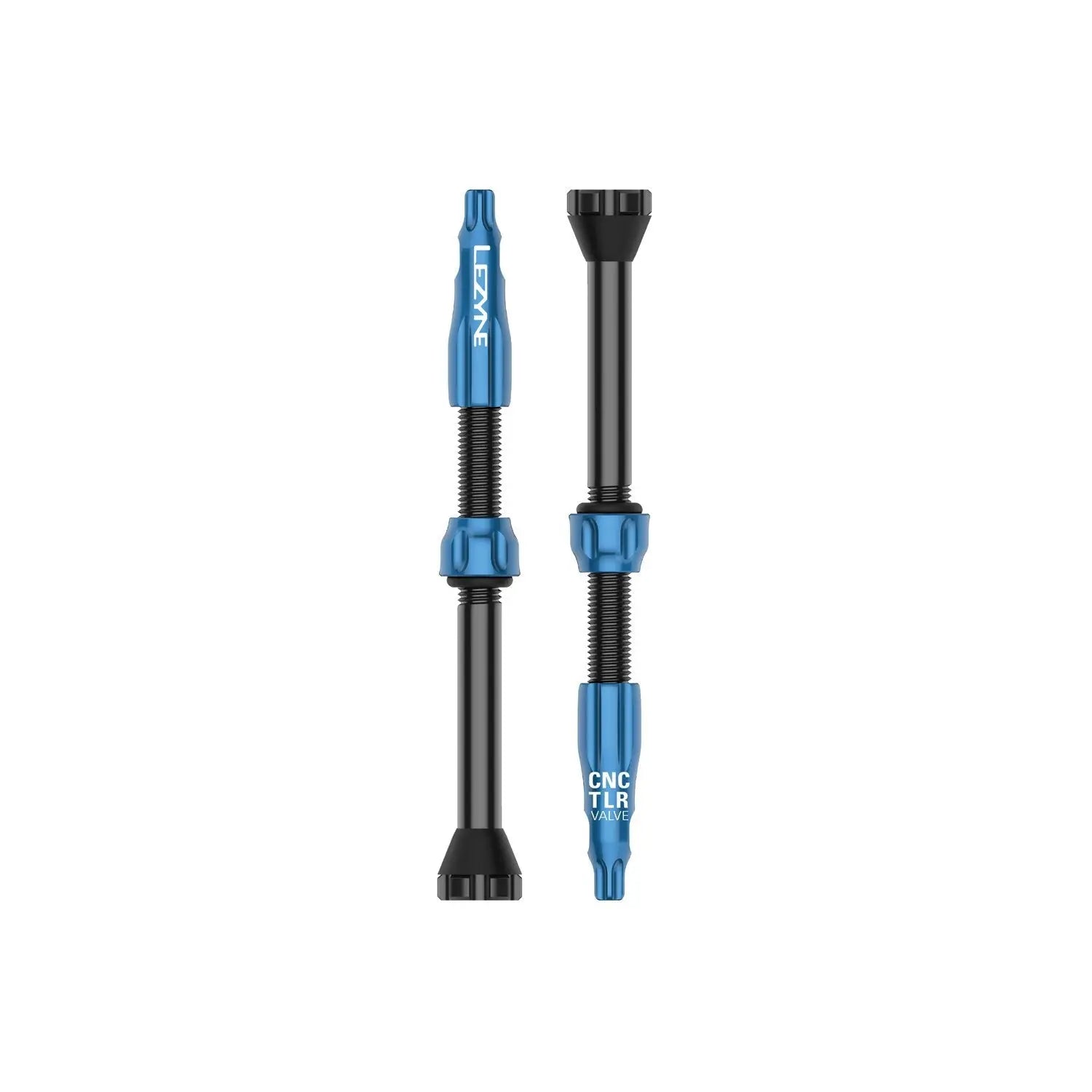 Lezyne CNC TLR (Tubeless) Valve Pair Set w Aluminium Stem Nut & Valve Wrench Cap