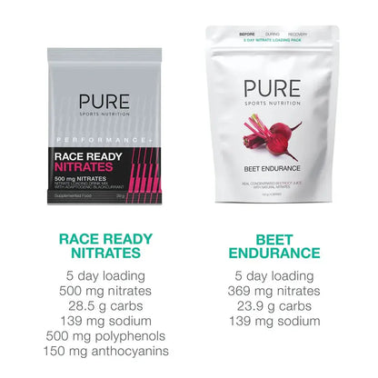 Pure Sports Nutrition Performance+ Race Ready Nitrates (500mg Nitrates) - 5 x 39g Sachets Pure Sports Nutrition