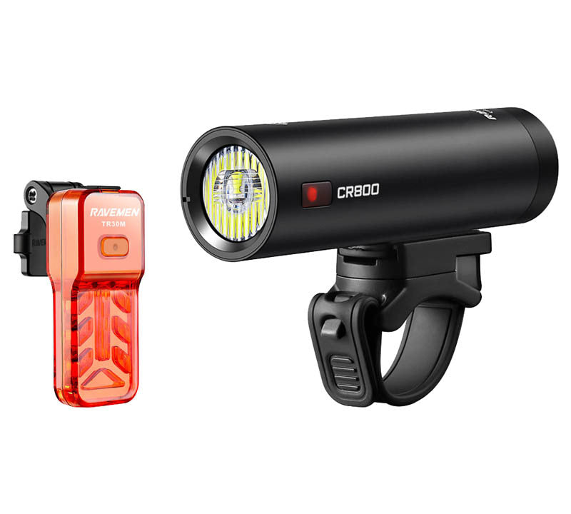 Ravemen CR800 & TR30 Bicycle Light Set