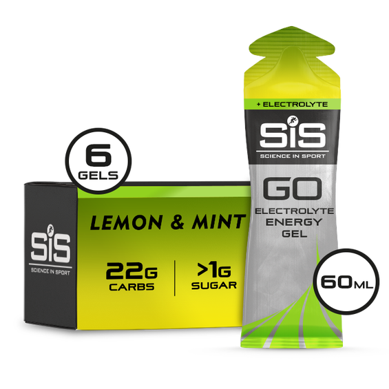 Science In Sport (SIS) GO Energy + Electrolyte Gel - 6 Pack [Flavour: Lemon & Mint]