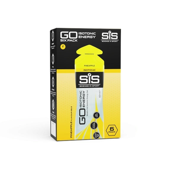 Science In Sport (SIS) GO Isotonic Energy Gel - 6 Pack [Flavour: Pineapple]