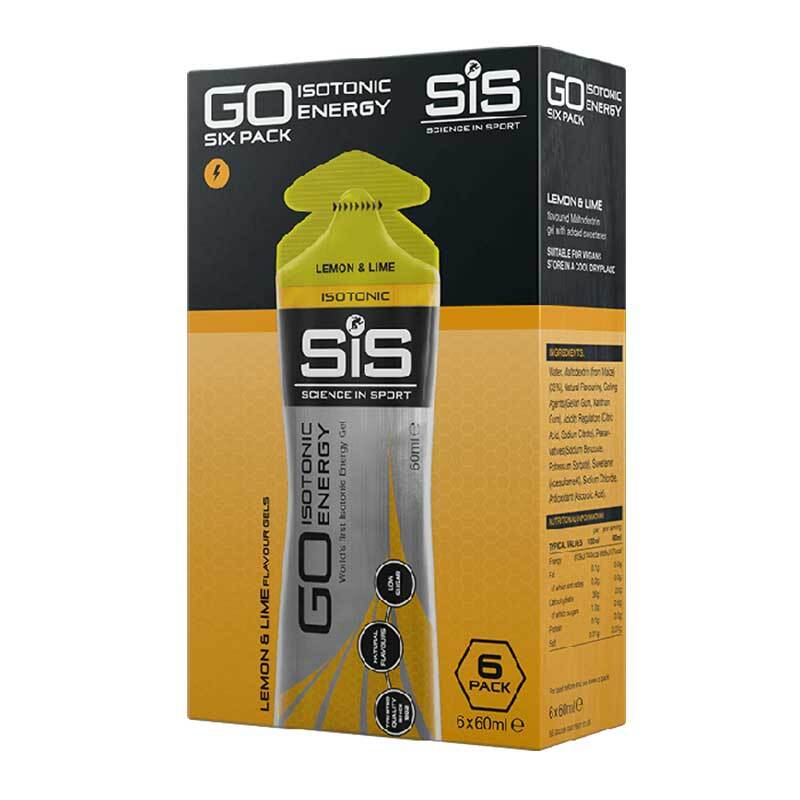 Science In Sport (SIS) GO Isotonic Energy Gel - 6 Pack [Flavour: Lemon Lime]