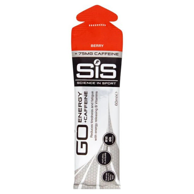 Science In Sport (SIS) GO Energy Gel+ Caffeine Single 60ml [Flavour: Berry] [Caffeine Per Gel: 75mg]