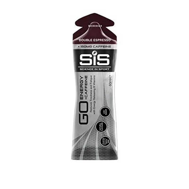 Science In Sport (SIS) GO Energy Gel+ Caffeine (6 x 60ml) [Flavour: Double Espresso] Science In Sport (SIS)